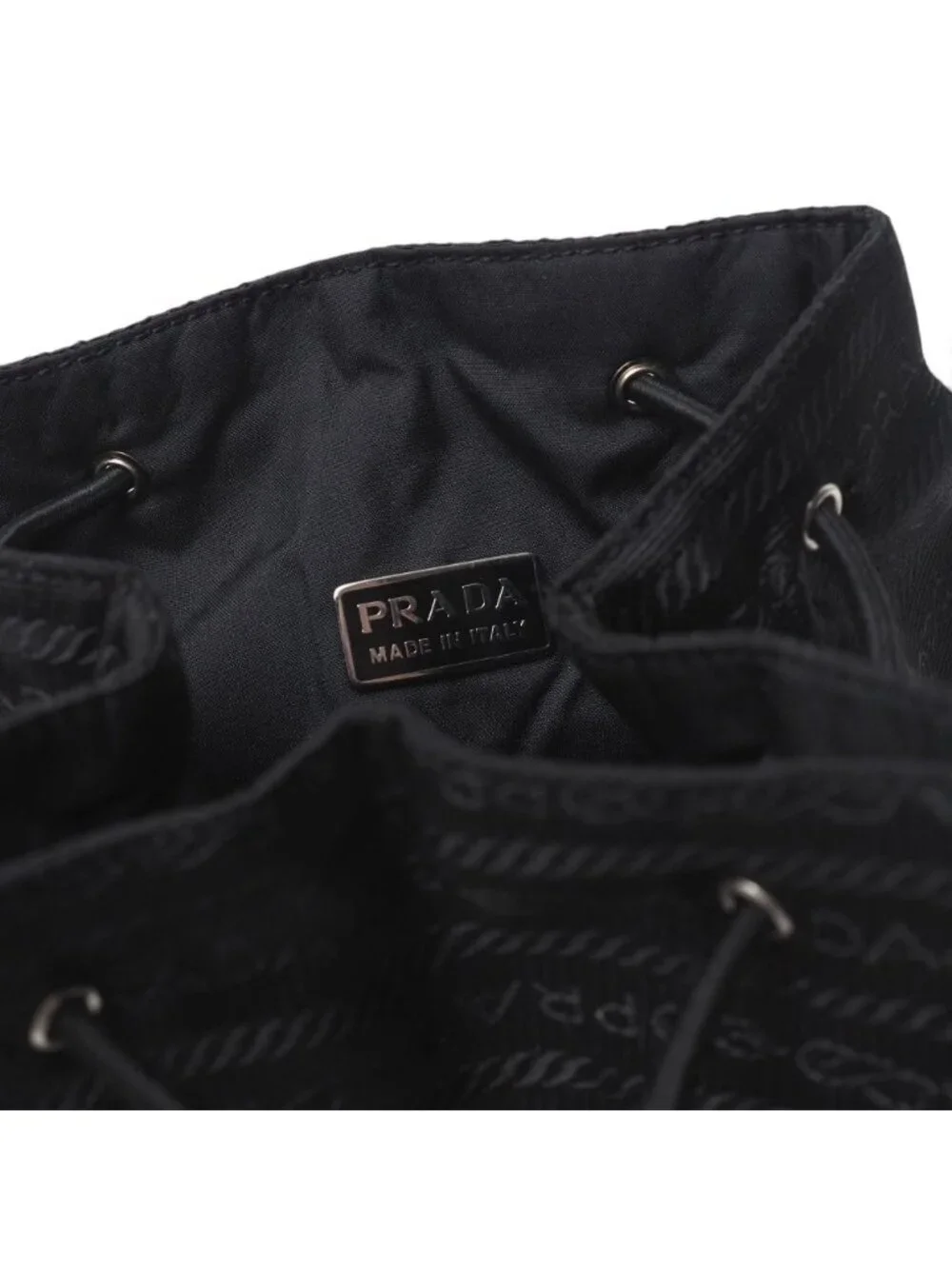 Prada Pouch Drawstring Logo Mini Bag